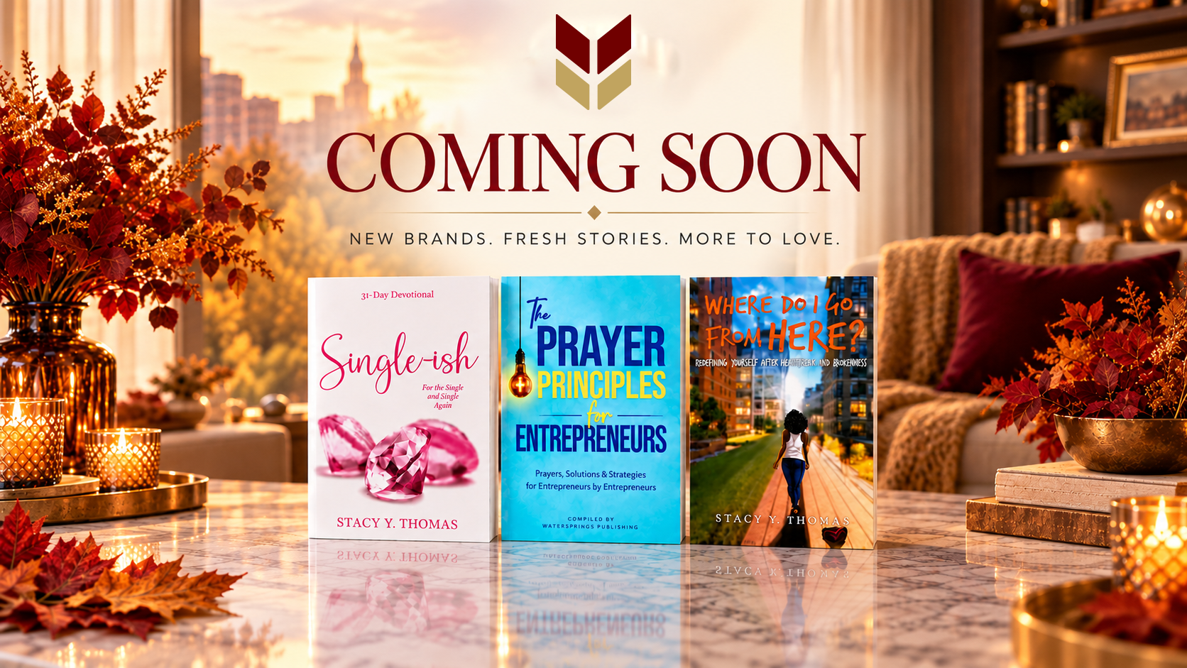 Single-ish devotional beside a Minority Retail package in a fall setting